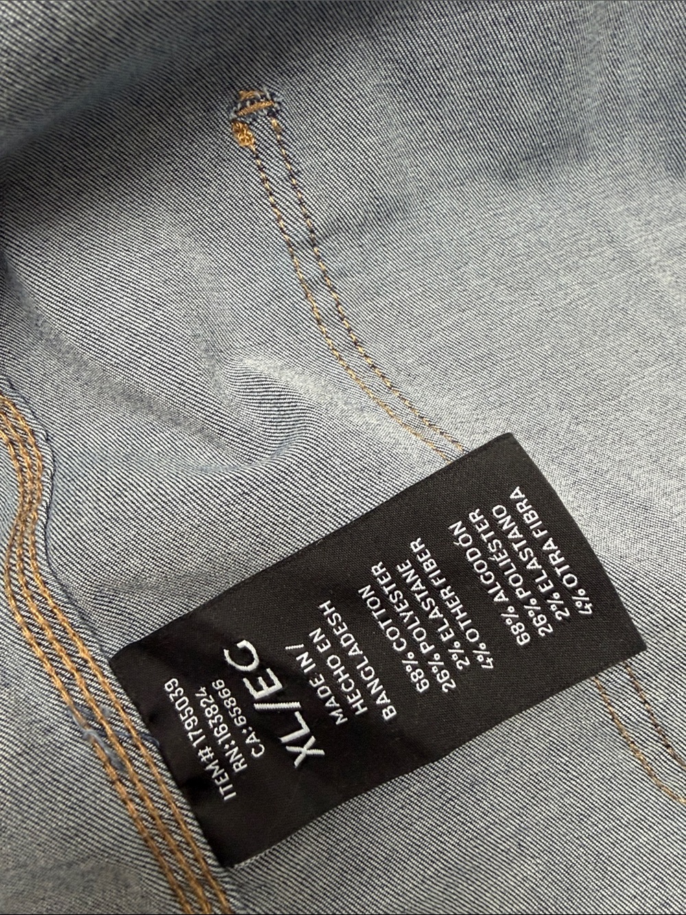 Well Worn women’s Light Blue Jean jacket xl - Picture 7 of 8